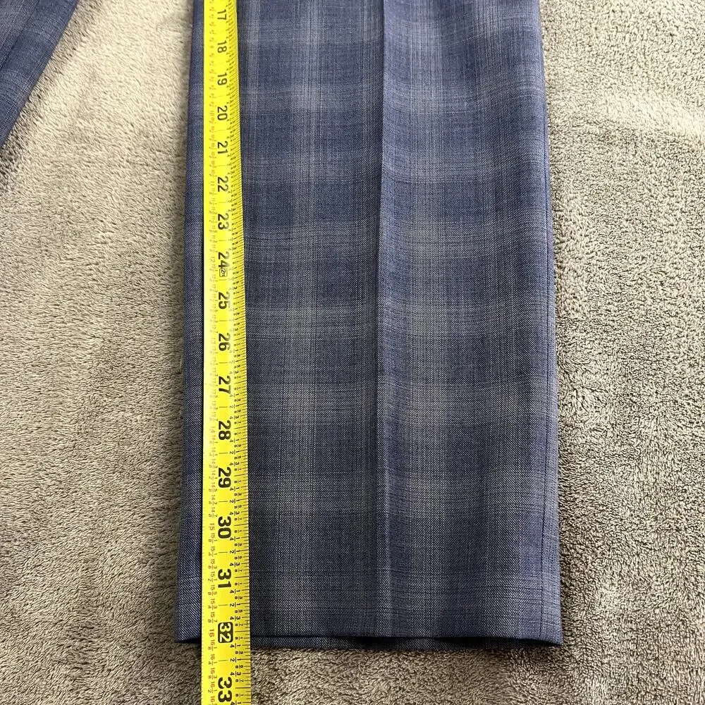 Ralph Lauren Black Label Edgewood Classic Plaid Suit Pants Mens 36 x 32 Blue NWT